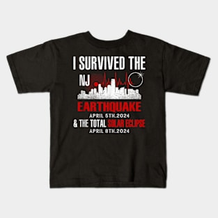 I Survived The NJ Earthquake and the Total Solar Eclipse Kids T-Shirt